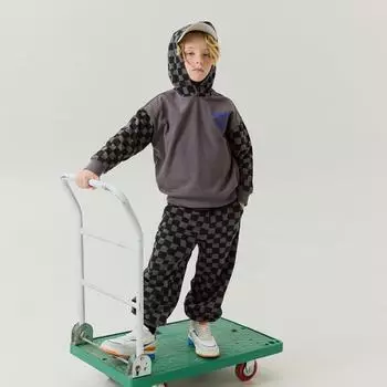 Комплект с капюшоном Olivean Check 2 цвета charcoal/110