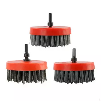 Комплект щеток для электрической дрели, скруббер, нейлоновый набор, полировка, очистка керамической плитки