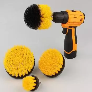 Комплект щеток для чистки электрических сверл, прочная щетка для сильного удаления грязи, щетка с жесткой щетиной для чистки автомобильных ковриков