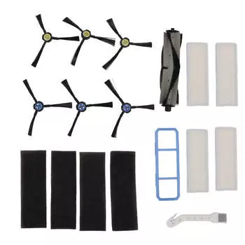 Комплект щеток для подметания робота Основная роликовая щетка Фильтры Боковые щетки Предварительный фильтр Длинная щетка для ILife A7 A9S