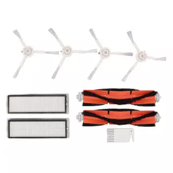 Комплект щеток-фильтров White Flat Comb Kit для Mijia 1C для F9 для Mi Robot Vacuum Mop Replacement