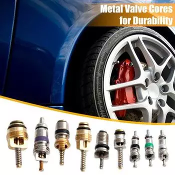 Комплект сердечников клапанов переменного тока для автомобильного кондиционера 134a, набор стержней стержней клапанов для холодильных шин, набор инструментов для установки сердечников клапанов