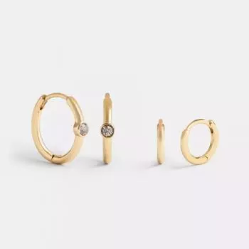 Комплект серег Coach Delicate Huggie