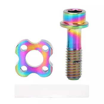 Комплект шайб и винтов для переднего переключателя скоростей велосипеда, крепежный винт переключателя скоростей из титанового сплава с изогнутой шайбой