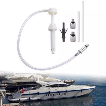 Комплект шестеренчатого масляного насоса нижнего блока, ручной 8 куб.см для лодки, автодома, с 2 трубками, длина шланга 45,7 см, длина 10 мм 11 мм