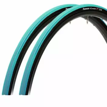 Комплект шин Panaracer Clincher из 2 шин категории S2 Side Road Cross City Long [700 23C] F723-CATS-G2 Зеленый/Черный (Для велосипеда, езды на велосипеде/поездки на работу, верховой езды,