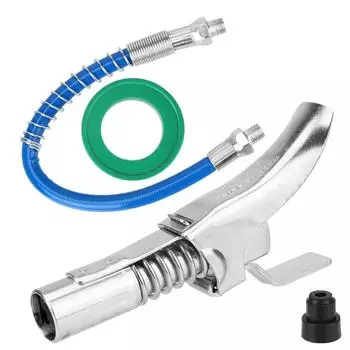 Комплект шлангов Быстрозажимная муфта Концевой фитинг 1/8 NPT SAE Метрический фитинг Zerk Соединитель для смазочного шприца Адаптер для смазочного шприца синий