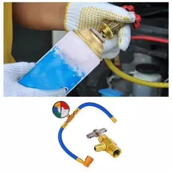 Комплект шлангов для заправки R134A, клапан шланга для заправки хладагента в автомобильном кондиционере CHINA