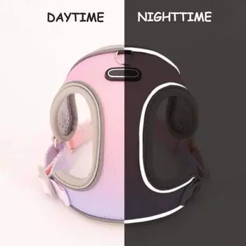 Комплект шлейки и поводка для кошек, мягкий дышащий жилет со светоотражающей полосой, нейлоновая шлейка для кошек, устойчивая к побегам, для прогулок и путешествий S розовый/фиолетовый