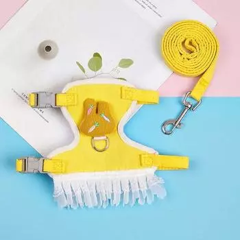 Комплект шлейки Ranboer Pet Carrot Rabbit Race, желтый