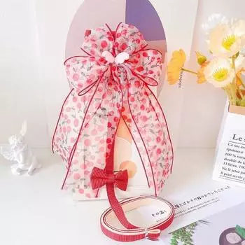 Комплект шлейки Ranboer Pet Fruit Sharibbon, красный