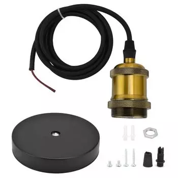 Комплект шнуров для подвесного светильника в стиле ретро, комплект золотых подвесных патронов для ламп для самостоятельного изготовления светильников