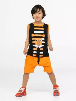 Комплект шорт-шароваров в тигровую полоску