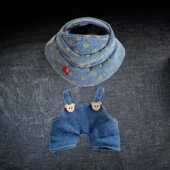 Комплект штанов для кукол со шляпой, миниатюрные костюмы для кукол, аксессуары для кукол, милая одежда