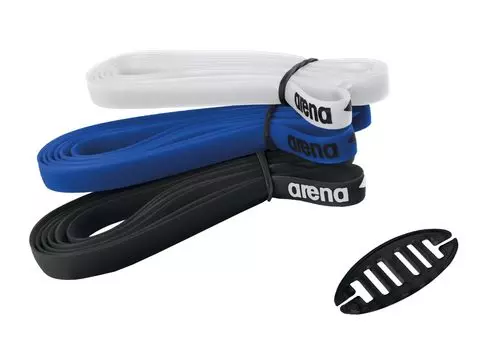 Комплект силиконовых ремешков для очков для плавания ARENA Cobra Series с 3 плоскими запасными ремешками и 1 разноцветным стопором длиной 80 см и шириной 8 мм, (31,5 дюйма) (5/16 )