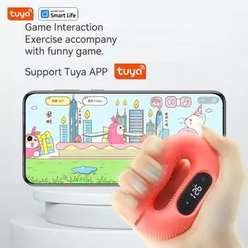 Комплект силовых тренажеров Tuya Smart Grip (Игровое издание),Силовая тренировка хвата предплечья, используется для тренировки рук и облегчения боли в запястьях зелёный