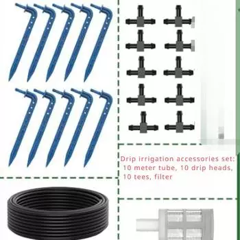 Комплект системы автоматического капельного полива на солнечной энергии для сада, для улицы/дома, для самостоятельного садоводства, для полива воды и растений, с защитой от обратного сифона