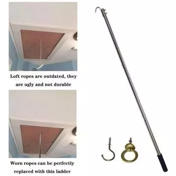 Комплект системы выдвижения лестницы с удлинителем из нержавеющей стали, простая сборка, многоразовое использование на чердаке