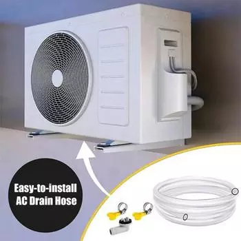 Комплект сливных труб для кондиционирования воздуха, герметичный, без перегибов, простая установка, широкое применение, универсальный набор аксессуаров для сливных шлангов переменного тока белый