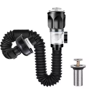 Комплект сливных труб для раковины в ванной комнате, выдвижной дезодорант, дренажный шланг для канализации, слив для раковины, доступ к сливу для кухни в ванной