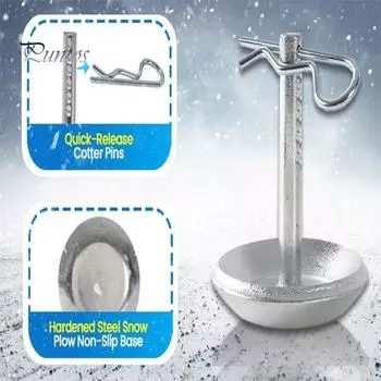 Комплект сменных башмаков для снегоочистителя для квадроцикла UTV K-Plow 2208864 Регулируемые башмаки для снегоочистителя с закаленным стальным нескользящим основанием и быстросъемными шплинтами для A