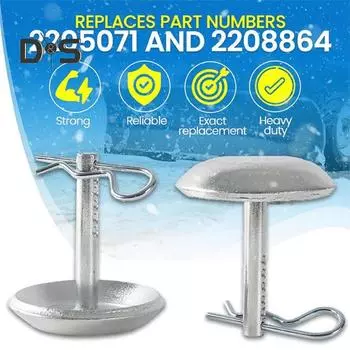 Комплект сменных башмаков для снегоочистителя для квадроцикла UTV K-Plow 2208864 Регулируемые башмаки для снегоочистителя с закаленным стальным нескользящим основанием и быстросъемными шплинтами для A