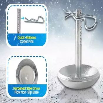 Комплект сменных башмаков для снегоочистителя для квадроцикла UTV K-Plow 2208864 Регулируемые башмаки для снегоочистителя Закаленная сталь Нескользящая основа с быстросъемными шплинтами A
