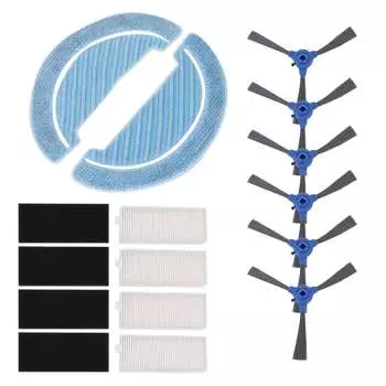 Комплект сменных фильтров для боковой щетки и швабры, подходит для подметального робота Conga