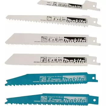 Комплект сменных лезвий для сабельной пилы Makita из 6 предметов, параллельный импортный продукт