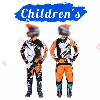 Комплект снаряжения для мотокросса для детей 20, 22, 24, 26, 28, гоночный костюм MX MOTO, комплекты трикотажа и брюк, молодежные дети, мальчики и девочки, мотоцикл BMX, внедорожный велосипед, комбо M-22