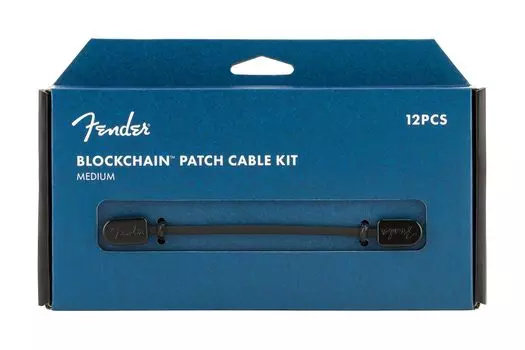 Комплект соединительного кабеля Fender Black Effector Patch Cable Blockchain™, средний,