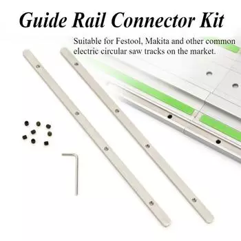 Комплект соединителей направляющей шины ALLSOME для совместимой пилы Festool Makita, сменный соединитель направляющей шины для резки деревянных досок серебряный
