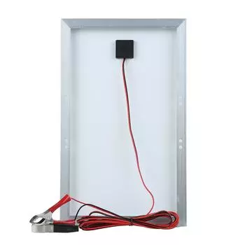 Комплект солнечной панели 30 Вт постоянного тока 12 В/18 В с зажимом типа «крокодил» / водонепроницаемость IP65 для дома в помещении серый