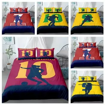 Комплект спортивного постельного белья 3D, подходящий для комнат спортсменов, с 2 или 3 наволочками AU240 * 270, большой домашний декор Baby 100x135cm