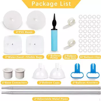 Комплект стоек для арки с воздушными шарами, набор из 2 металлических шестов, принадлежности для вечеринок