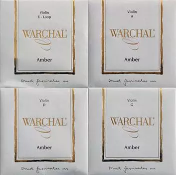 Комплект струн для скрипки Warchal Amber 700L из нержавеющей стали с петлей на конце E-Plain []