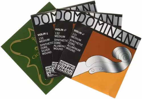 Комплект струн для скрипки, золотистый, с шариковым наконечником, 4/4 (E24K ADG Доминантный) (Э 0,26 1) золотой
