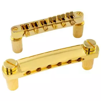 Комплект струнодержателя и струнодержателя Musiclily для гитары Les Paul SG Electric Gold ABR-1 Tune-O-Matic,
