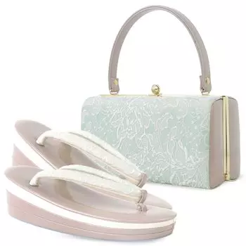 Комплект сумок zori для роскошного эмалевого кружевного кимоно и оттенка тусклого цвета [NISHIORI] японского производства, кимоно с длинными рукавами, и жаккардовая хакама с длинными рукавами, цвет,