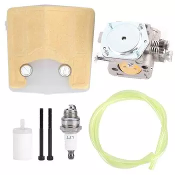 Комплект свечей зажигания для воздушного фильтра карбюратора, подходит для садового инструмента бензопилы Jonsered 625 630 625