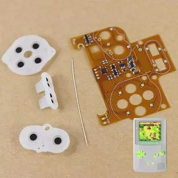 Комплект светодиодной подсветки кнопок для Gameboy Color Led Light Ribbon Board Gbc Diy Button Light W/Rubber Pad