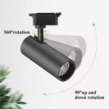 Комплект светодиодных трековых ламп COB 220 В, прожектор для трековых ламп 30 Вт для внутреннего магазина, кухни, спальни, точечного освещения рельса 30w Cold white