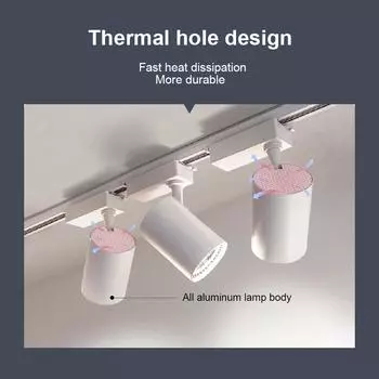 Комплект светодиодных трековых светильников COB Track Lighting Настенный светильник Rail 220V Spot Lights Светодиодные трековые светильники Spotlight Магазин одежды Магазин Главная 12W Warm white