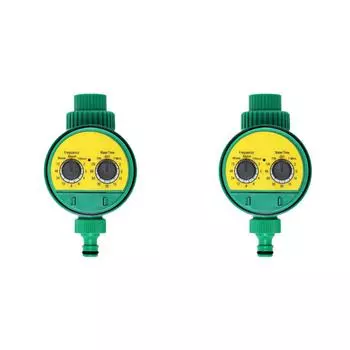 Комплект таймеров для полива сада с резьбой 3/4 дюйма и соединителем для шланга 15 мм, питание от батареи ?