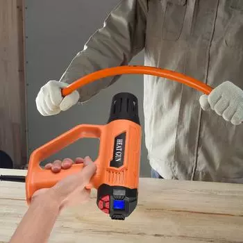 Комплект теплового пистолета 2000 Вт, промышленный фен, быстрый нагрев, ЖК-дисплей, цифровой портативный прибор с контролем температуры EU Plug