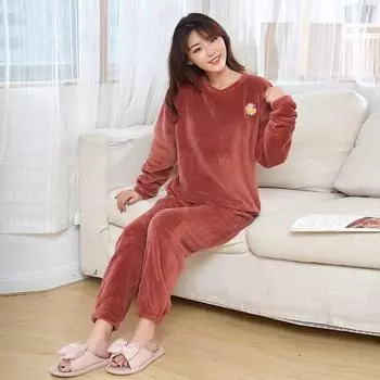 Комплект теплых брюк Little Daisy Fairy для женщин, утепленная верхняя одежда на осень-зиму, свободные теплые повседневные домашние брюки one size серый