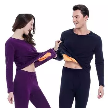 Комплект термобелья унисекс двухслойный золотистый бархат Triple Extra Large