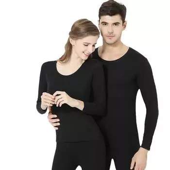 Комплект термобелья унисекс: Осень/Зима Теплая, с регулируемой температурой для пар non-fleece long johns, L серый