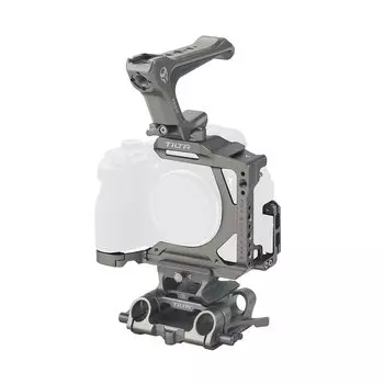 Комплект TILTA Half Camera Cage Pro, совместимый с Sony A7R V, совместимый с компактной базовой пластиной NATO Top LWS, тип адаптера 15 мм, LWS 18 мм, рельса NATO, серая