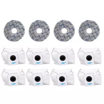 Комплект тканевых фильтровальных мешков для пылесоса, многоразовые моющиеся роботизированные пылесосные мешки для пыли для Deebot T20